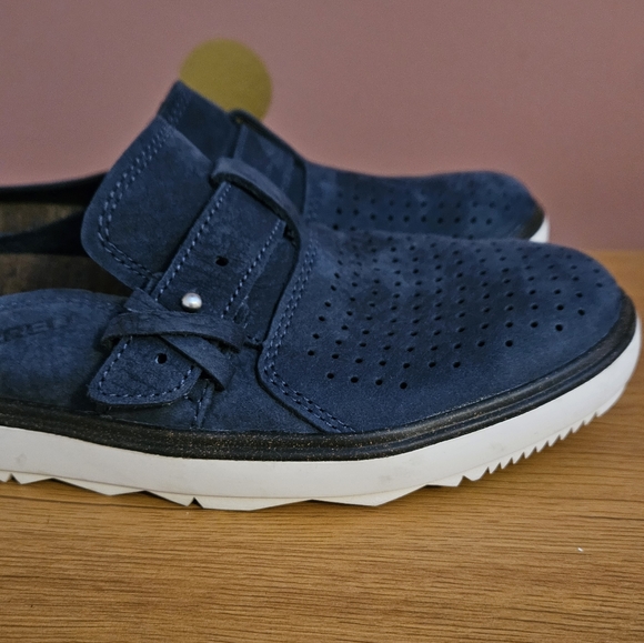 Merrell Women's Perforated Slip-on Mules Navy Blue - Picture 4 of 11